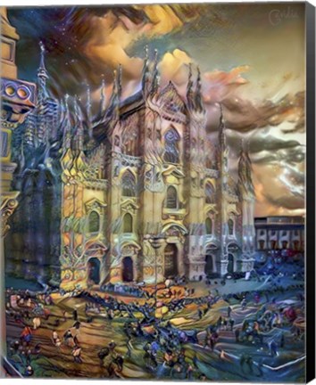 Framed Milan Italy Domm Cathedral Print