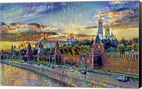 Framed Moscow Russia Kremlin Wall Print