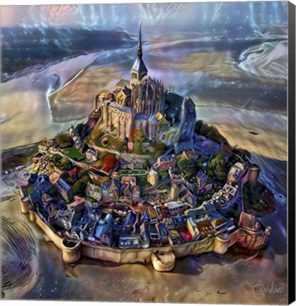 Framed Normandy France Le Mont Saint Michel Print