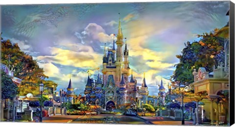 Framed Orlando Florida United States Walt Disney World Castle Print