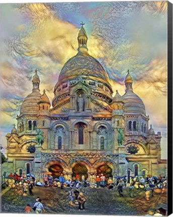 Framed Paris France Basilica of the Sacred Heart Sacre Coeur Ver2 Print