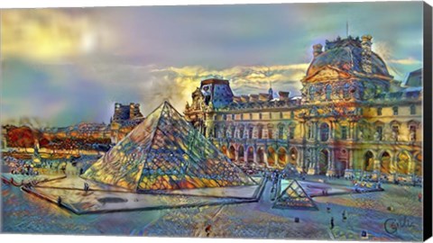 Framed Paris France Louvre Museum Print