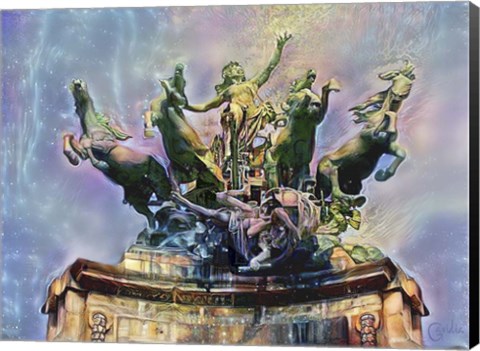 Framed Paris France Quadriga at Grand Palais Print