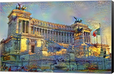 Framed Rome Italy Victor Emmanuel II National Monument Print