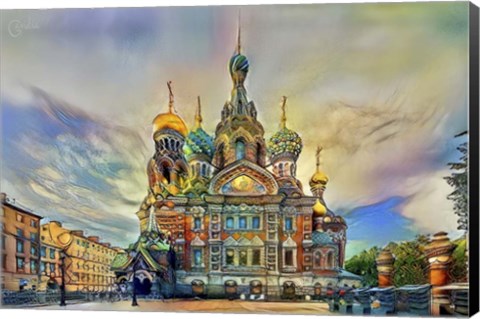 Framed Saint Petersburg Russia Church of the Savior on Spilled Blood Ver2 Print