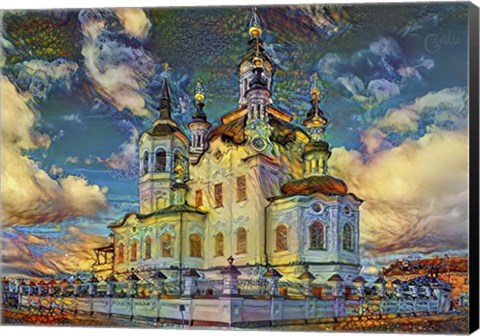 Framed Tyumen Russia Church of Zechariah and Elizabeth in Tobolsk Print