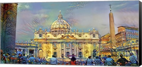 Framed Vatican City Saint Peter Basilica Print