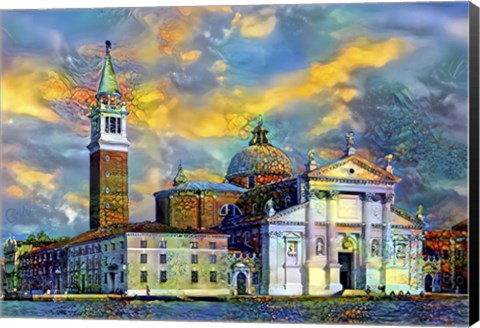 Framed Venice Italy Church of San Giorgio Maggiore Print