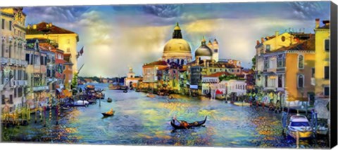 Framed Venice Italy Grand Canal and La Salute Print