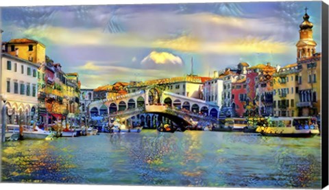 Framed Venice Italy Rialto Bridge Print