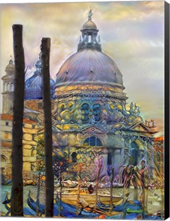 Framed Venice Italy The Salute Church of Saint Mary of Good Health Print