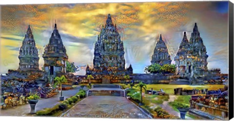 Framed Yogyakarta Indonesia Prambanan temple Print