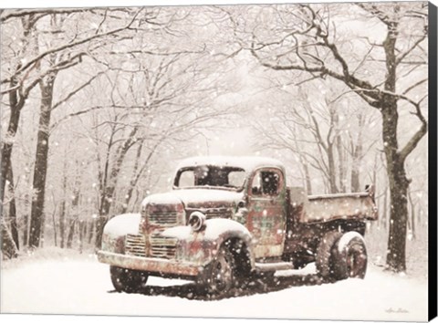 Framed Christmas Tree Truck Print