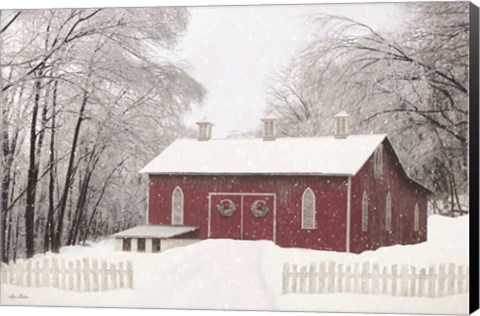 Framed Barn of Hearts Print