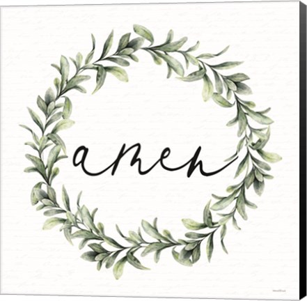 Framed Amen Wreath Print