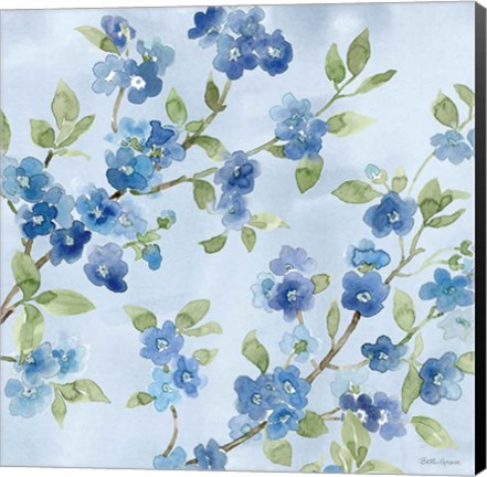 Framed Indigo Petals VI Print