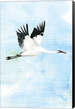 Framed Crane in Flight I Print