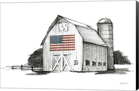 Framed Patriotic Barn Print