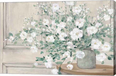 Framed White Bouquet Neutral Print