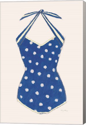 Framed Retro Swimwear II Navy Print