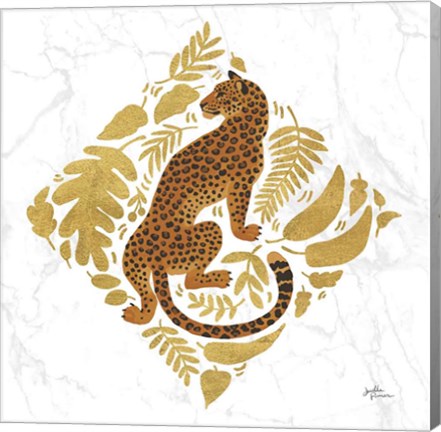 Framed Big Cat Beauty VI Gold Print