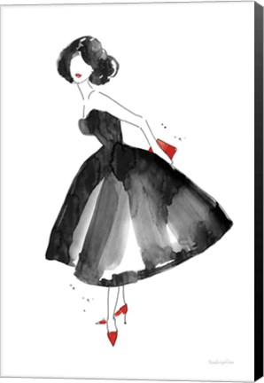 Framed Fashion Debutante with Red Print