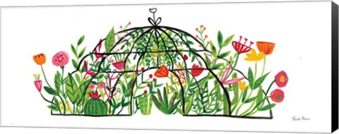 Framed Greenhouse Blooming I Print