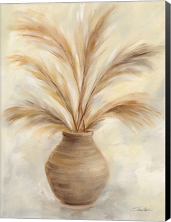 Framed Vase of Grasses II Print