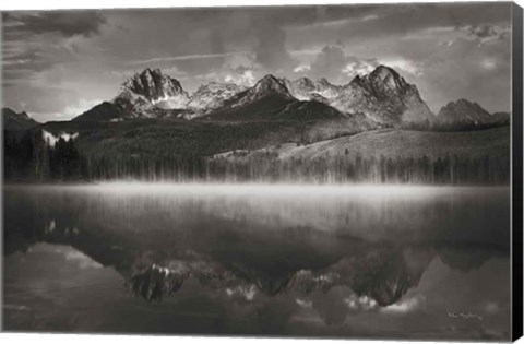 Framed Little Redfish Lake Mist II Print