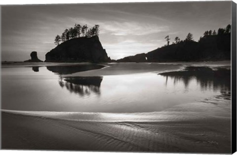 Framed Little James Island Reflection Print