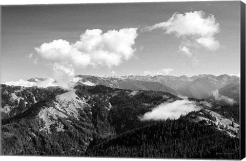 Framed Olympic Mountains II Print