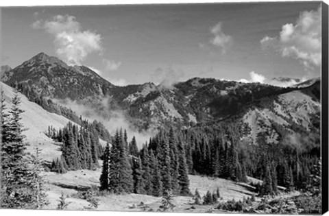 Framed Olympic Mountains I Print