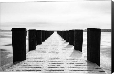 Framed Winter Dock Print