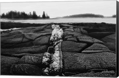 Framed Fissures in Maine Print