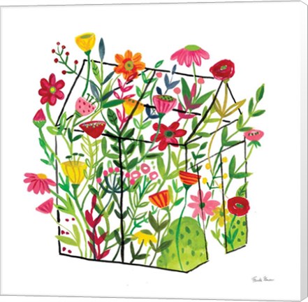 Framed Greenhouse Blooming IV Print