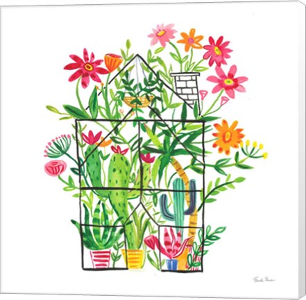 Framed Greenhouse Blooming III Print