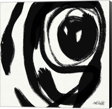 Framed Black and White Abstract I Print