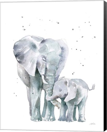 Framed Mama Elephant Print