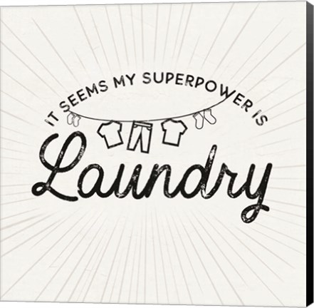 Framed Laundry Art VI-Superpower Print