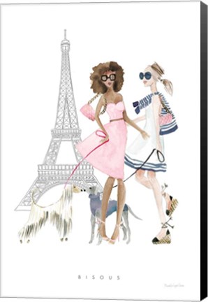 Framed Paris Girlfriends I Pastel Print