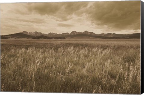 Framed Sawtooth Mountains Idaho II Dark Print