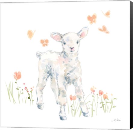 Framed Spring Lambs I Print