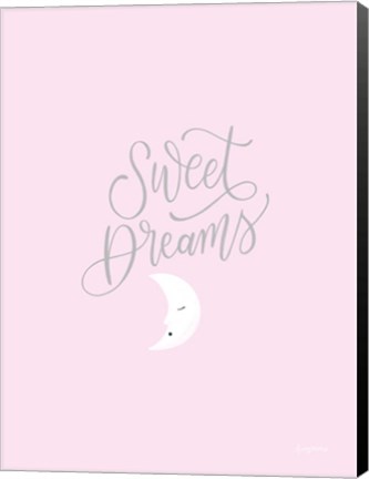 Framed Sweet Dreams Pink v2 Print