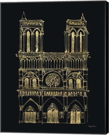 Framed Notre Dame Sketch Print