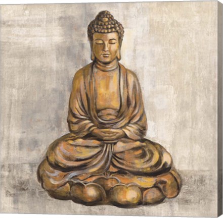 Framed Bronze Buddha Print