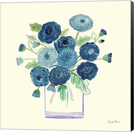 Framed Blue Mums Print