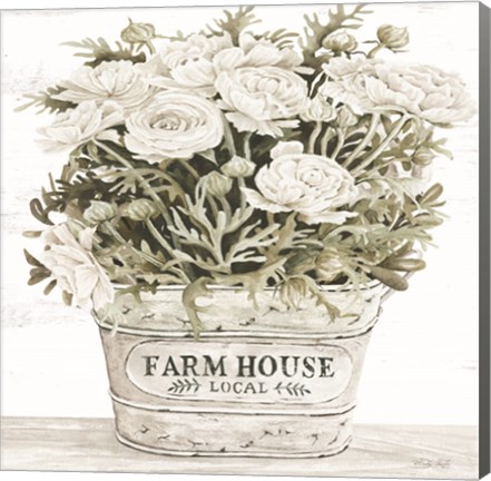 Framed Farm House Flowers Print