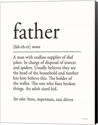 Framed Father Definition 1 Print