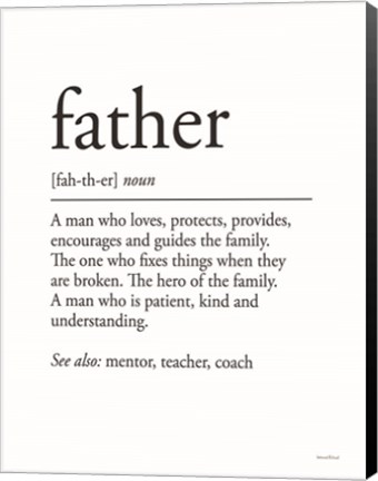 Framed Father Definition 2 Print