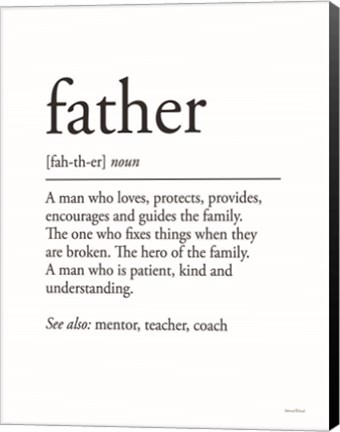 Framed Father Definition 2 Print